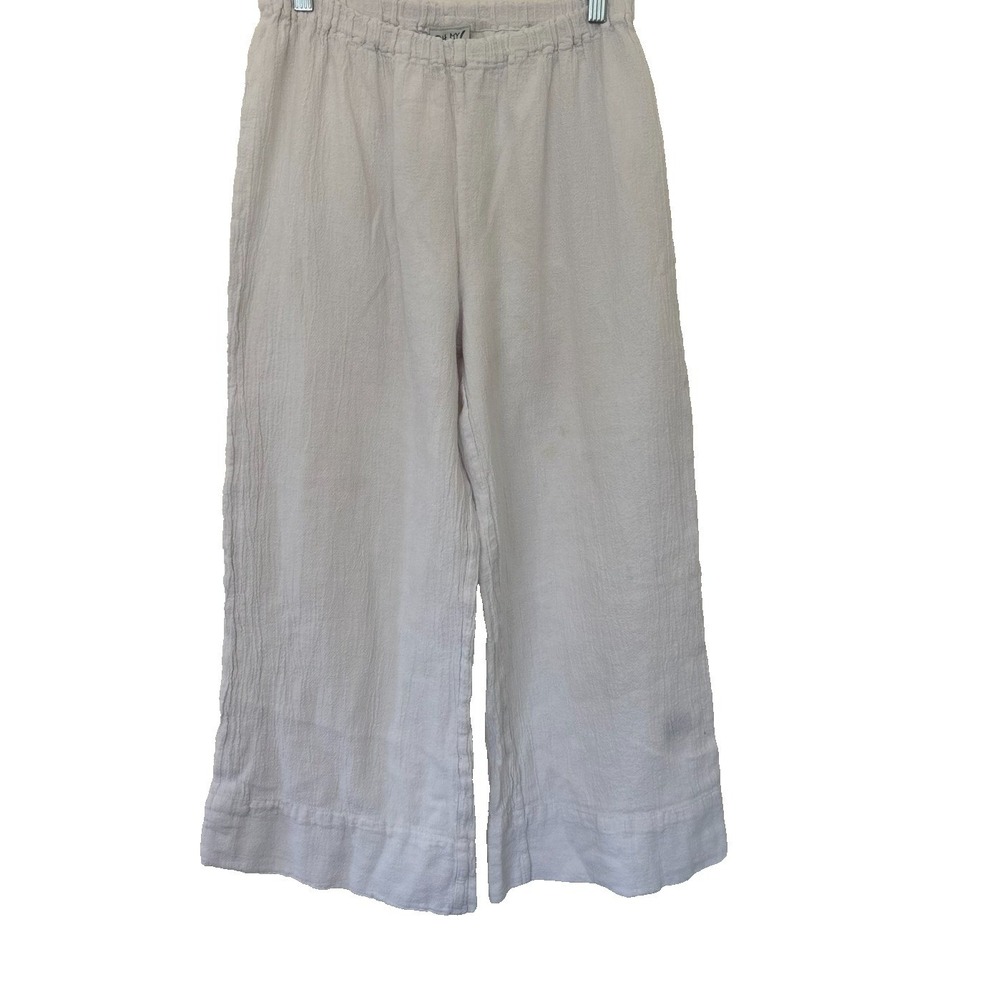 Oh My Gauze Crop Pants Wide Leg Size 1 Cotton Boho Lagenlook Palazzo Flowy *READ